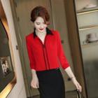 Long-sleeve Shirt / Dress Pants / Midi Mermaid Skirt