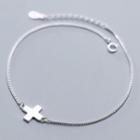 925 Sterling Silver Cross Anklet S925 Silver - Ankle - Silver - One Size
