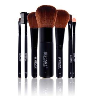 Shany - Studio Quality 7 Pcs Cosmetic Brush Set With Pouch As Figure Shown