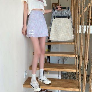 Frog Button Mini A-line Skirt