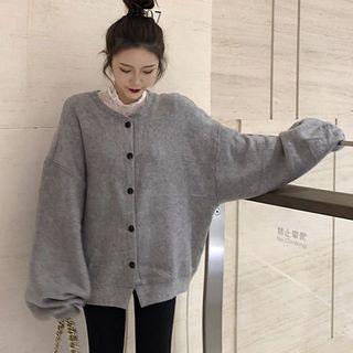 Long-sleeve Lace Top / Buttoned Jacket