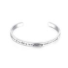 Simple Fashion Geometric Opening 316l Stainless Steel Bangle Silver - One Size