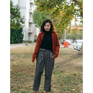 Stitched Detail V-neck Cardigan