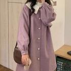 Button Coat Purple - One Size
