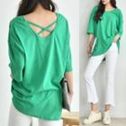 Round-neck Cross-back T-shirt