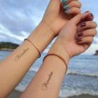 Lettering Waterproof Temporary Tattoo One Piece - One Size