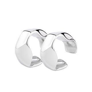 Irregular Stainless Steel Cuff Earring 1 Pc - Silver - One Size