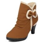Bow Accent Ankle Boots