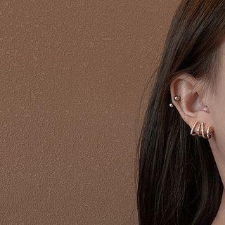 Rhinestone Layered Alloy Earring (various Designs)
