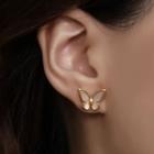 Butterfly Stud Earring Gold - One Size
