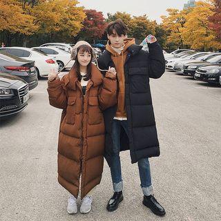 Couple Matching Long Buttoned Padded Coat