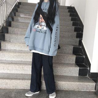 Fleece-lined Printed T-shirt