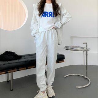 Long-sleeve T-shirt / Harem Sweatpants / Zip Hoodie