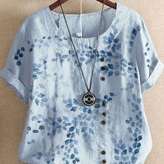 Short-sleeve Print Loose Fit T-shirt
