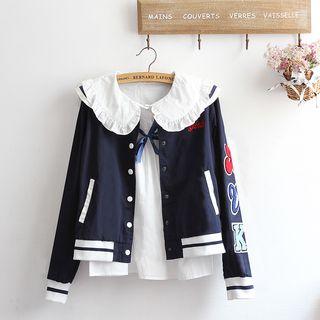 Lettering Applique Jacket