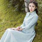 Cheongsam Style A-line Midi Dress