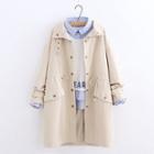 Collared Snap Button Coat