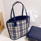 Plaid Tote Bag As Shown In Figure - One Size