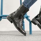 Lace-up Patent Boots
