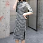 Traditional Chinese Short-sleeve Knit Dress