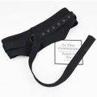 2-in-1 Buckled Corset Belt Black - One Size
