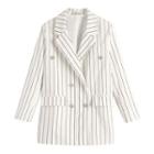 Double Breasted Striped Blazer