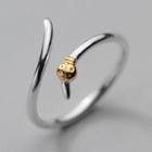 Ladybird Sterling Silver Open Ring Silver & Gold - One Size