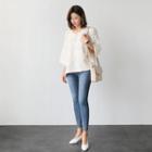3/4-sleeve Fringed Top