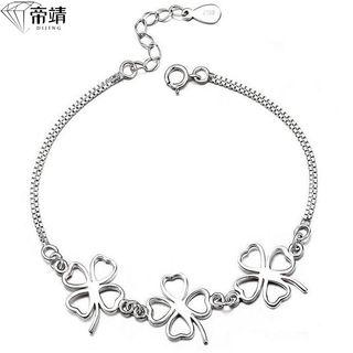 Clover Sterling Silver Segment Bracelet
