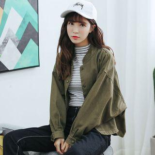 Stand Collar Snap-button Jacket