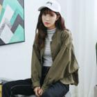 Stand Collar Snap-button Jacket