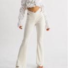 High-waist Lace Trim Boot-cut Pants