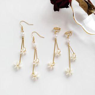 Resin Flower Dangle Earring