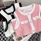 Crewneck Two Tone Oversize Vest