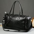 Croc Embossed Faux Leather Carryall