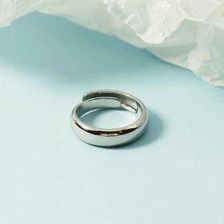 Polished Alloy Open Ring Silver - One Size