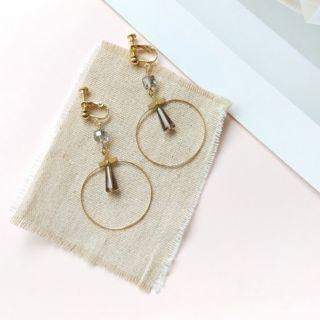 Bead Dangle Hoop Earring
