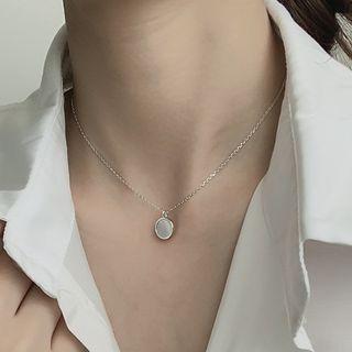Shell Disc Pendant Necklace Necklace - Gold - One Size
