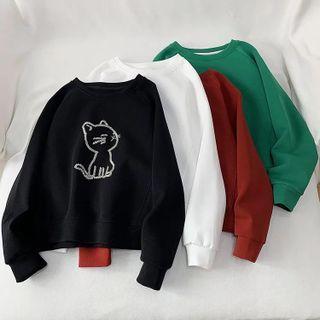 Rhinestone Cat Sweatshirt