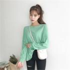 Cuffed-sleeve Vivid Stripe T-shirt