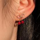 Bow / Cherry Stud Earring