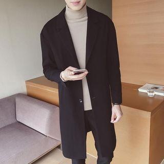 Plain Long Notch Lapel Jacket