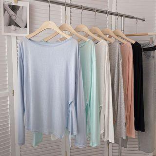 Long-sleeve Plain Light Top