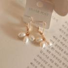 Faux-pearl Cluster Drop Earrings Gold - One Size