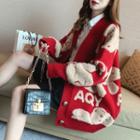 Bear Lettering Cardigan