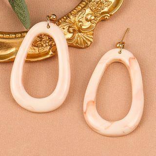 Marble Print Acrylic Hoop Dangle Earring
