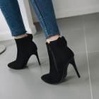 Pointed High Heel Zip Ankle Boots