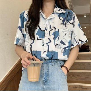 Geo Print Short Sleeve Shirt