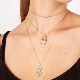 Leaf Multi-strand Necklace