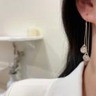 Waterdrop Threader Earring A349 - 1 Pair - Gold - One Size
